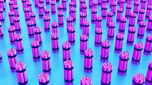 Geometric Pink Dynamite Sticks Animated Looping Background