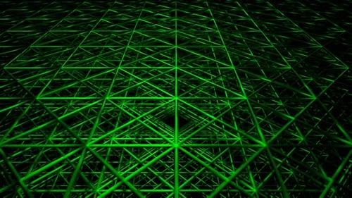 Circle Movement On Green Blurred Grate Background Vj Loop In 4K