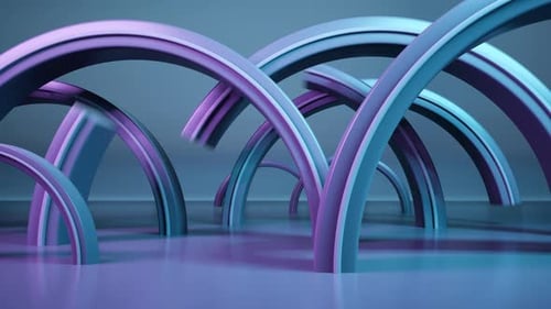 Modern 3D Arcs Geometric Tunnel Reveal Animation