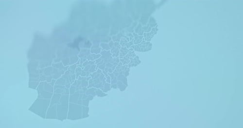 Digital Map of Afghanistan with Interactive Region Highlight