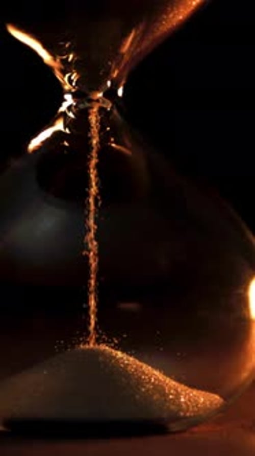 Super Slow Motion Hourglass Filmed on a Highspeed Camera at 1000 Fps