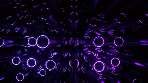 Purple Moving Cylinders Background Vj Loop in 4K