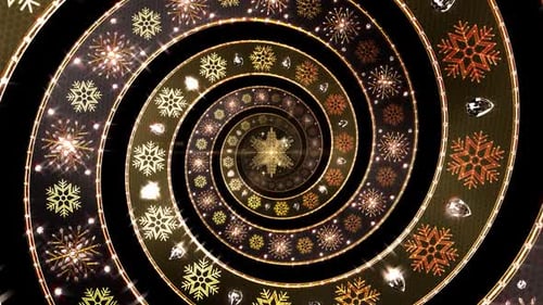 Golden Snowflakes Vortex