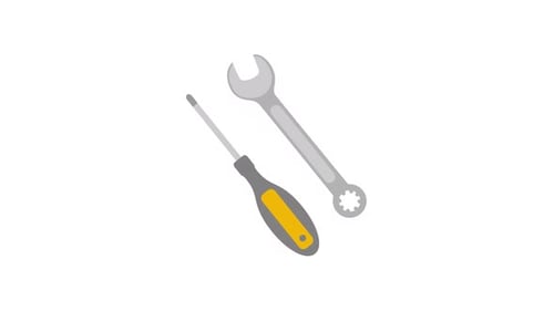 Simple Animated Wrench and Screwdriver Tool Icons