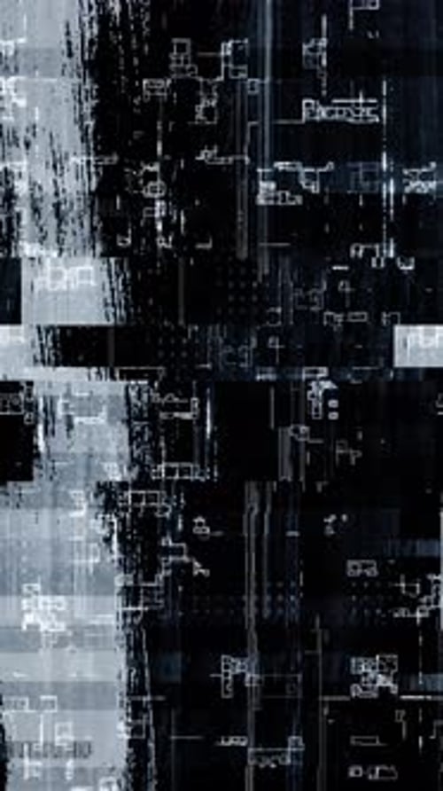 Vertical Glitch Digital Noise Effect Overlay