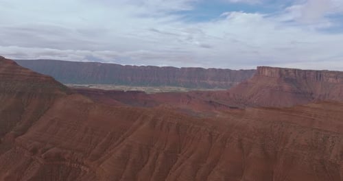 Breathtaking Aerial View of Moab's Iconic Red Rock Landscape