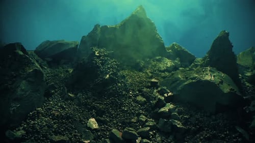 Rocky Mountains Under a Blue Sky