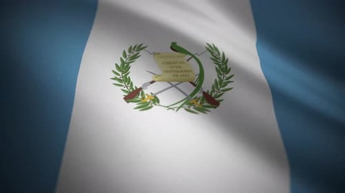 Realistic Waving Flag of Guatemala with Textured Fabric