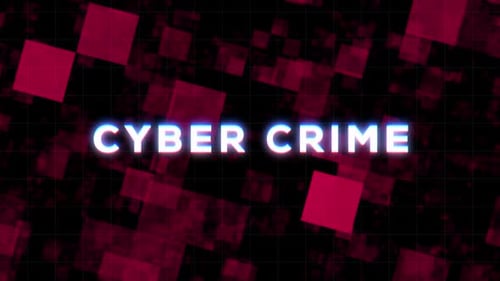 Cyber Crime Text Glitch Background