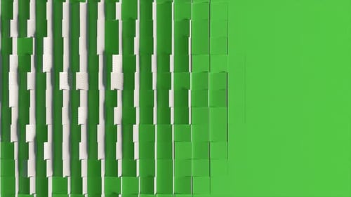 Game Time Collection: animación de bucle de transición de cubos moviéndose sobre un fondo verde claro