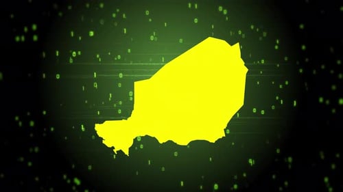 Digital Map Reveal with Futuristic Glitch Effects