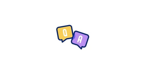 Animated Q and A Speech Bubbles Flat Design