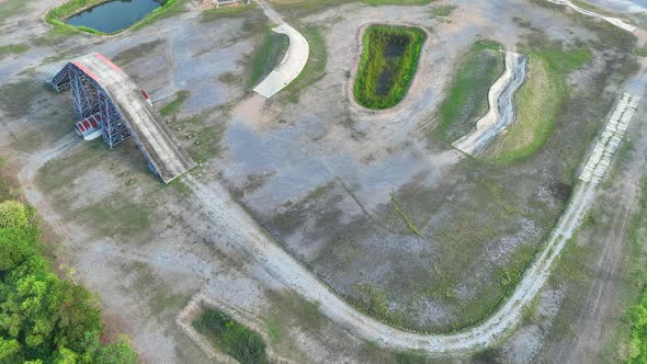 A vast open course, with a series of challenging ramps., Nature Stock ...