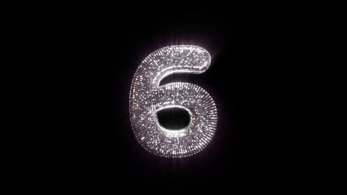 Number 6 with Disco Ball aesthetics On Alpha Loop
