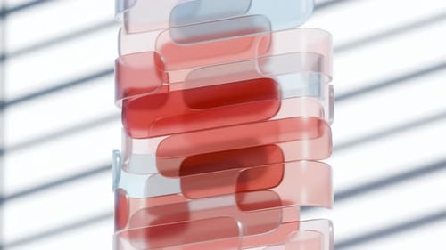 Color Glass Shapes 3D Loop