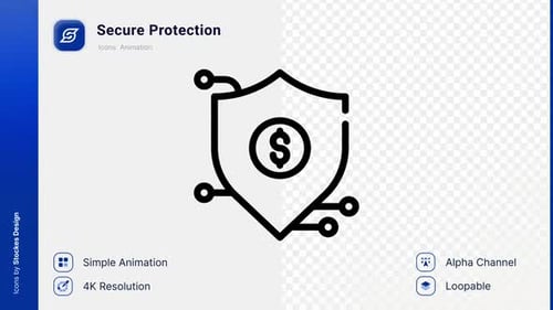 Animation Secure Protection Icon