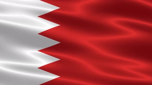 Waving Flag of Bahrain Realistic Seamless Loop