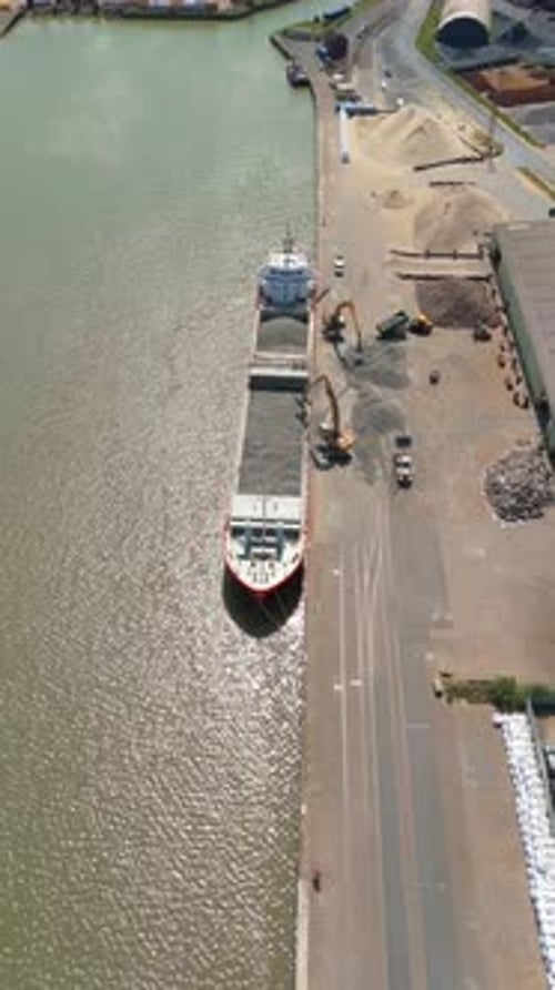 Aerial view of Immingham Docks, Lincolnshire, UK