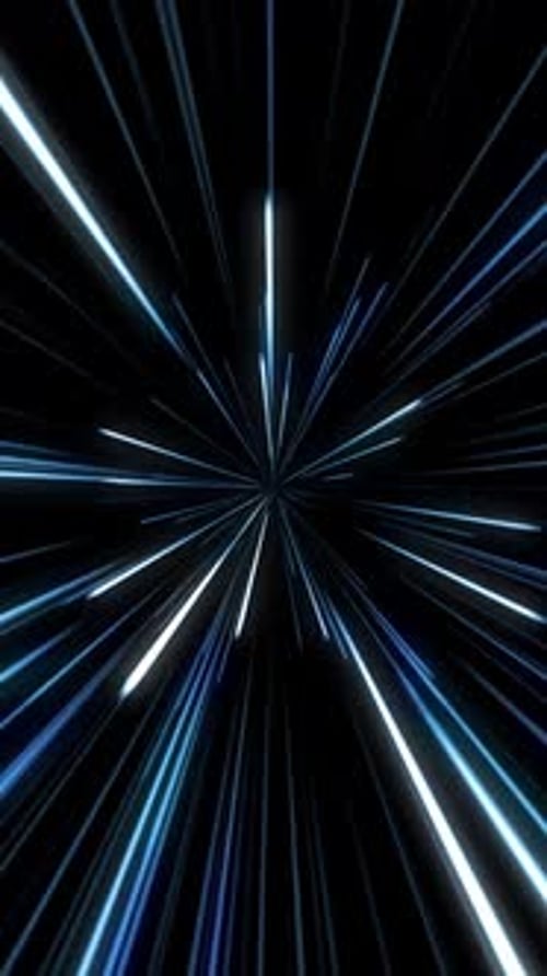 Vidéo verticale - Blue Warp Speed Starburst Space Background