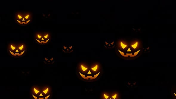 Halloween pumpkin particles loop animation background, Backgrounds ...