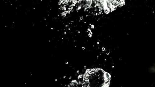 Air Bubbles Under Water Filmed on a Highspeed Camera at 1000 Fps