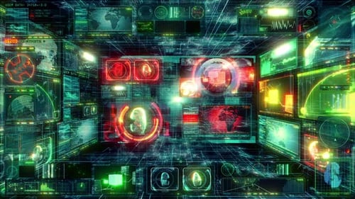 Technology Interface Computer HUD Data Digital GUI Screen - LOOP