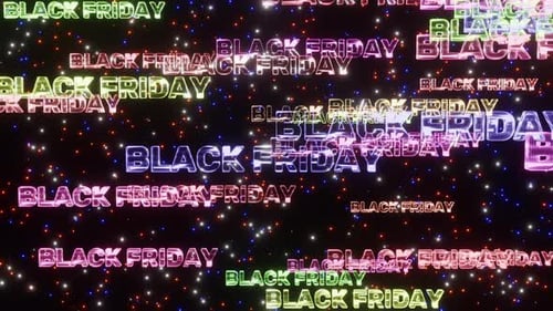 Futuristic Neon Black Friday Text Loop