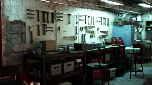 Tools Adorn the Workshop Walls