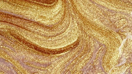 Glittering Gold Fluid Swirling Abstract Texture