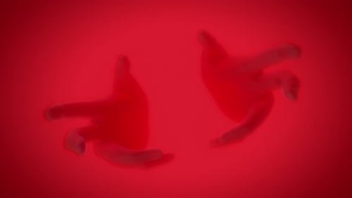 Animated 3D Hands Finger Gun Gesture Motion Graphic