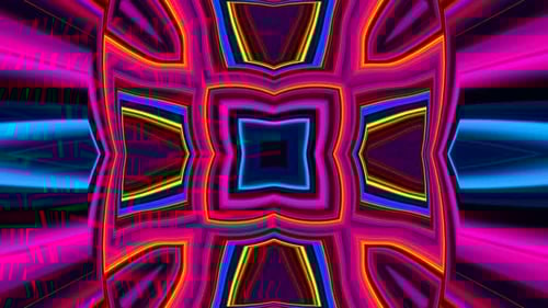 Bright Colors of the Holiday in an Endless Looping Kaleidoscope