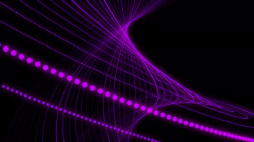 Glowing Abstract Purple Wave Lines Digital Background Animation