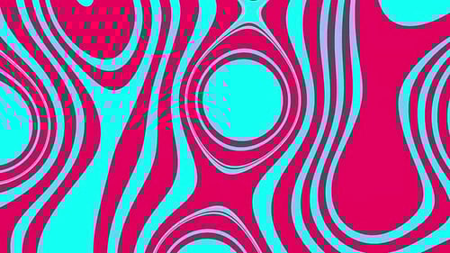 Newest Round Paints Red And Blue 2 D Vj Loop Background Animation