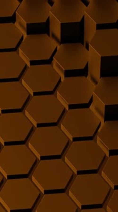 Red hexagon honeycomb shapes