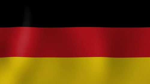 Waving German Flag Animation for National Events and Identity
