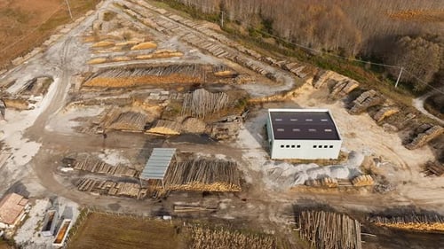 The Wooden Industry Building Construction In The Woods