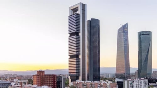 Timelapse of the Madrid Financial District