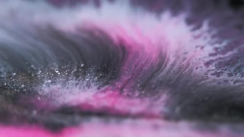 Paint Splash Wet Blotch Pink Black Shiny Fluid Mix