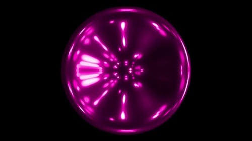 Pink Lights Particle Spherical Lens Loop