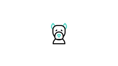 Animiertes Hunde-Symbol