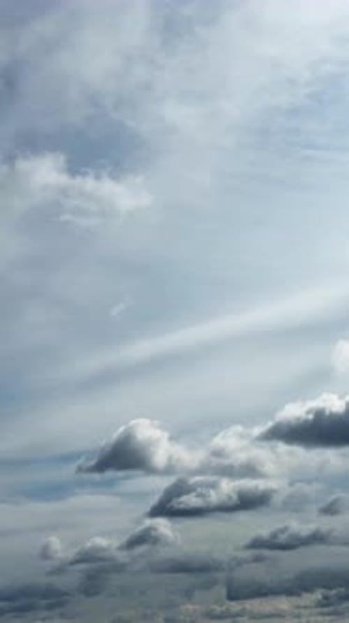 Transformation of the clouds in the atmosphere. Beautiful sky covered by cloudscape. Timelapse.