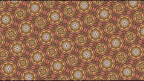 Colorful Animated Decorative Pattern Loop Background