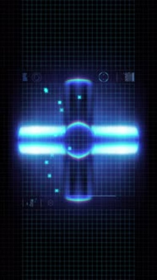 Spinning Tubular Crosses Portrait Hologram Screen