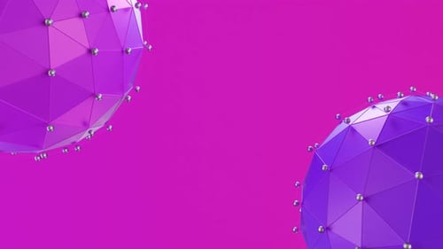 Geometric Rotating Sphere Objects Frame Abstract Backdrop Loop