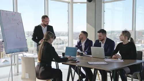 Corporate Presentation in Modern Office