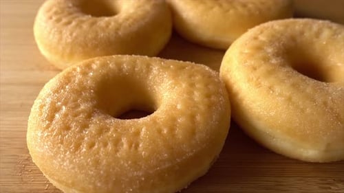 Donuts in Rotation als Hintergrund
