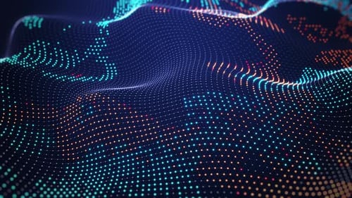 Cyber big data flow. Blockchain data fields. Concept of AI technology, Motion of digital data flow.