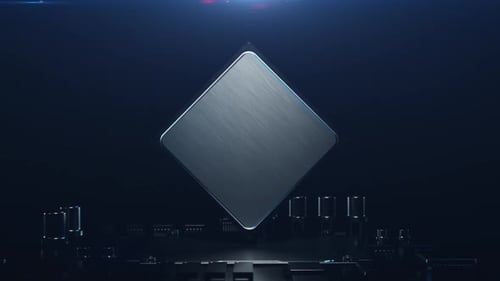 CPU de placa de circuito impresso super fina, conceito de tecnologia