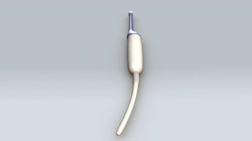 Animated 3D Medical Ultrasound Transducer Probe Rotation