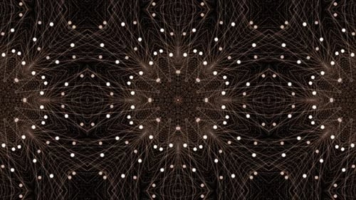 Symmetrical Abstract Geometric Particle Kaleidoscope Loop Background